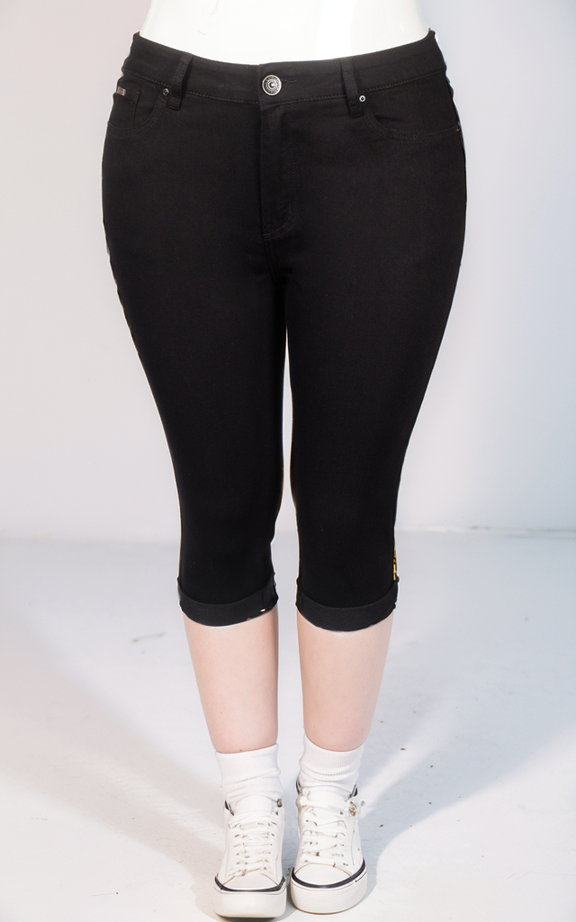 BLACK CAPRIS PLUS SIZE-WSP/7.00-PKG/12-PLUS/14x3.16x3.18x2.20x2.22.24